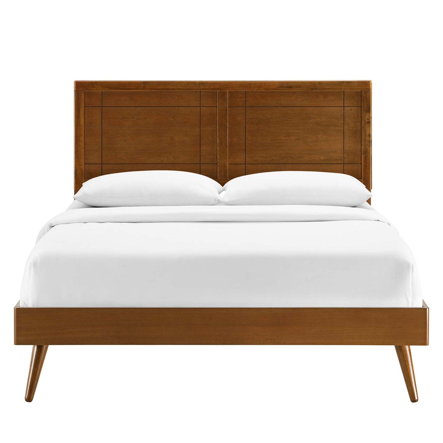 Modway - Marlee Wood Full Platform Bed With Splayed Legs by Modway  Bedroom Beds Brown - MOD-6628-WAL