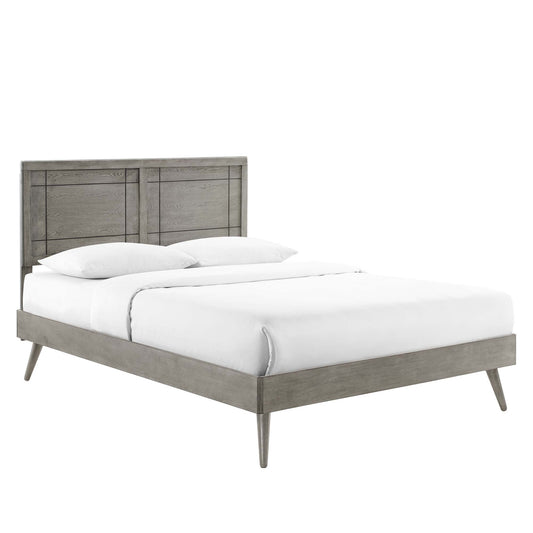 Modway Outlet Marlee Wood King Platform Bed With Splayed Legs by Modway  Bedroom Furniture Gray - MOD-6629-GRY