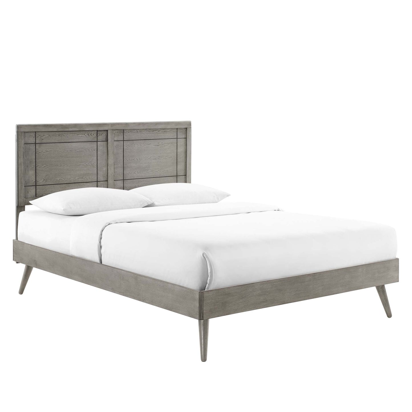 Modway Outlet Marlee Wood Twin Platform Bed With Splayed Legs by Modway  Bedroom Furniture Gray - MOD-6630-GRY