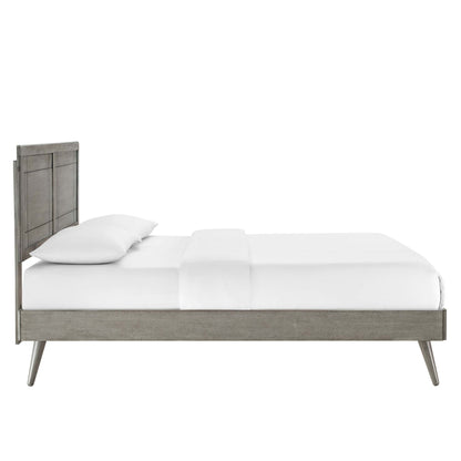 Modway Outlet Marlee Wood Twin Platform Bed With Splayed Legs by Modway  Bedroom Furniture Gray - MOD-6630-GRY