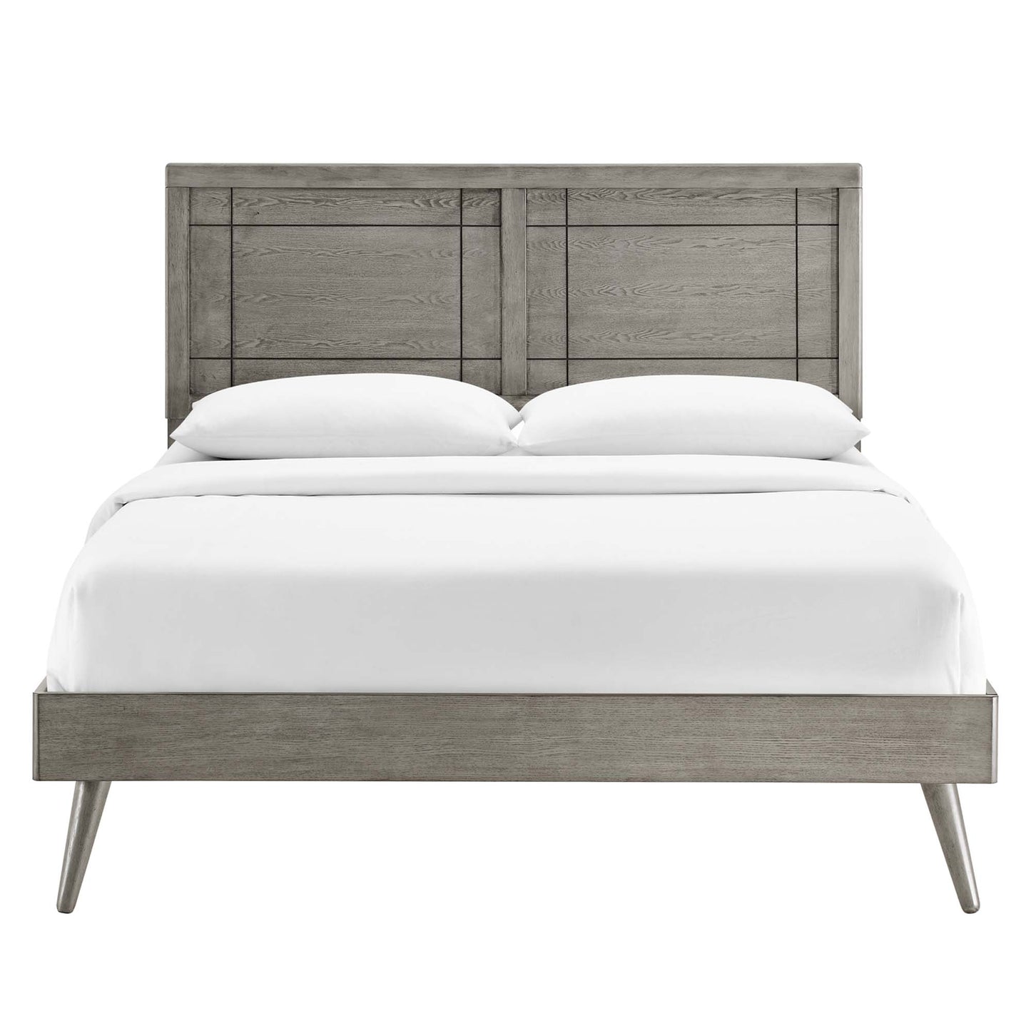 Modway Outlet Marlee Wood Twin Platform Bed With Splayed Legs by Modway  Bedroom Furniture Gray - MOD-6630-GRY