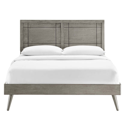 Modway Outlet Marlee Wood Twin Platform Bed With Splayed Legs by Modway  Bedroom Furniture Gray - MOD-6630-GRY
