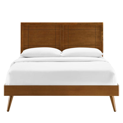 Modway - Marlee Wood Twin Platform Bed With Splayed Legs by Modway  Bedroom Beds Brown - MOD-6630-WAL