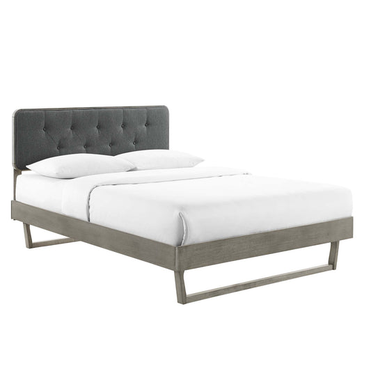 Modway Outlet Bridgette Wood King Platform Bed With Angular Frame by Modway  Bedroom Furniture Gray Charcoal - MOD-6644-GRY-CHA