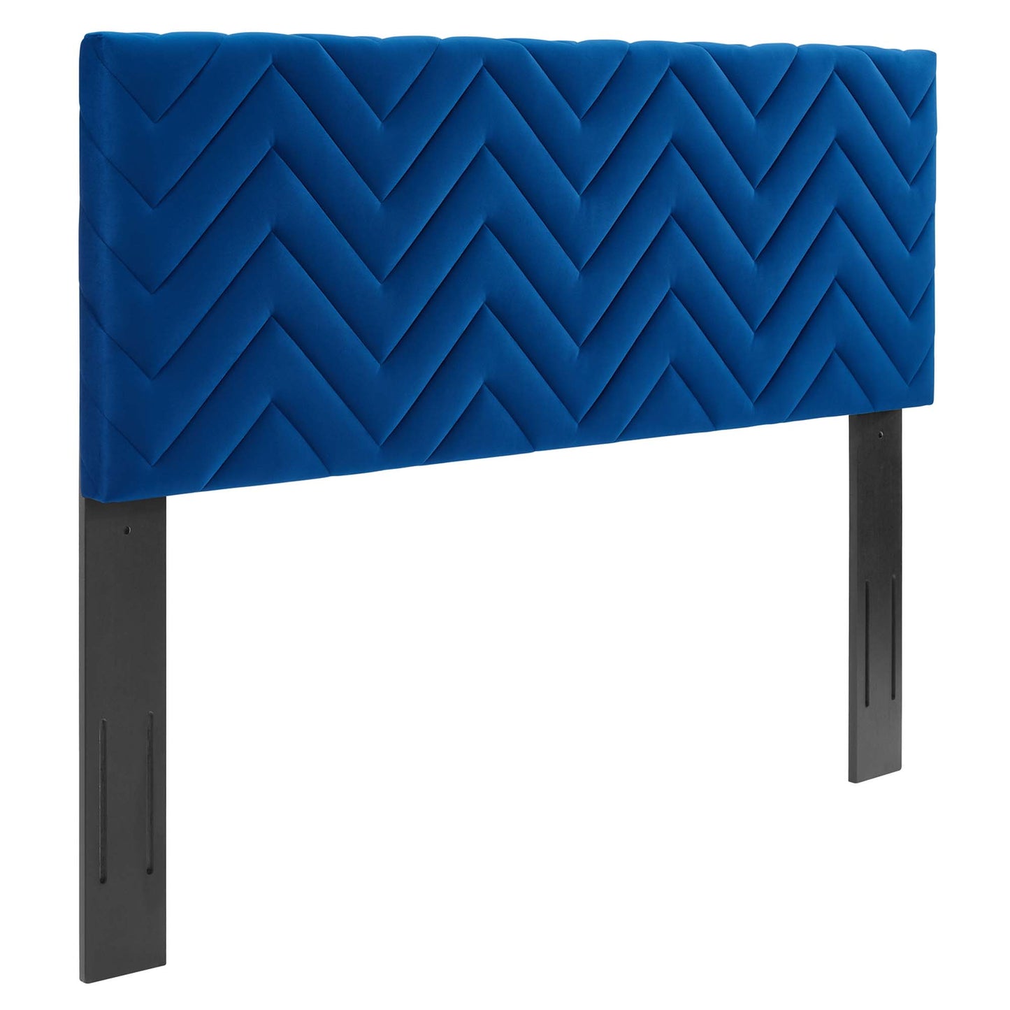 Modway Outlet Mercy Chevron Tufted Performance Velvet Full/Queen Headboard by Modway  Bedroom Furniture Navy - MOD-6659-NAV