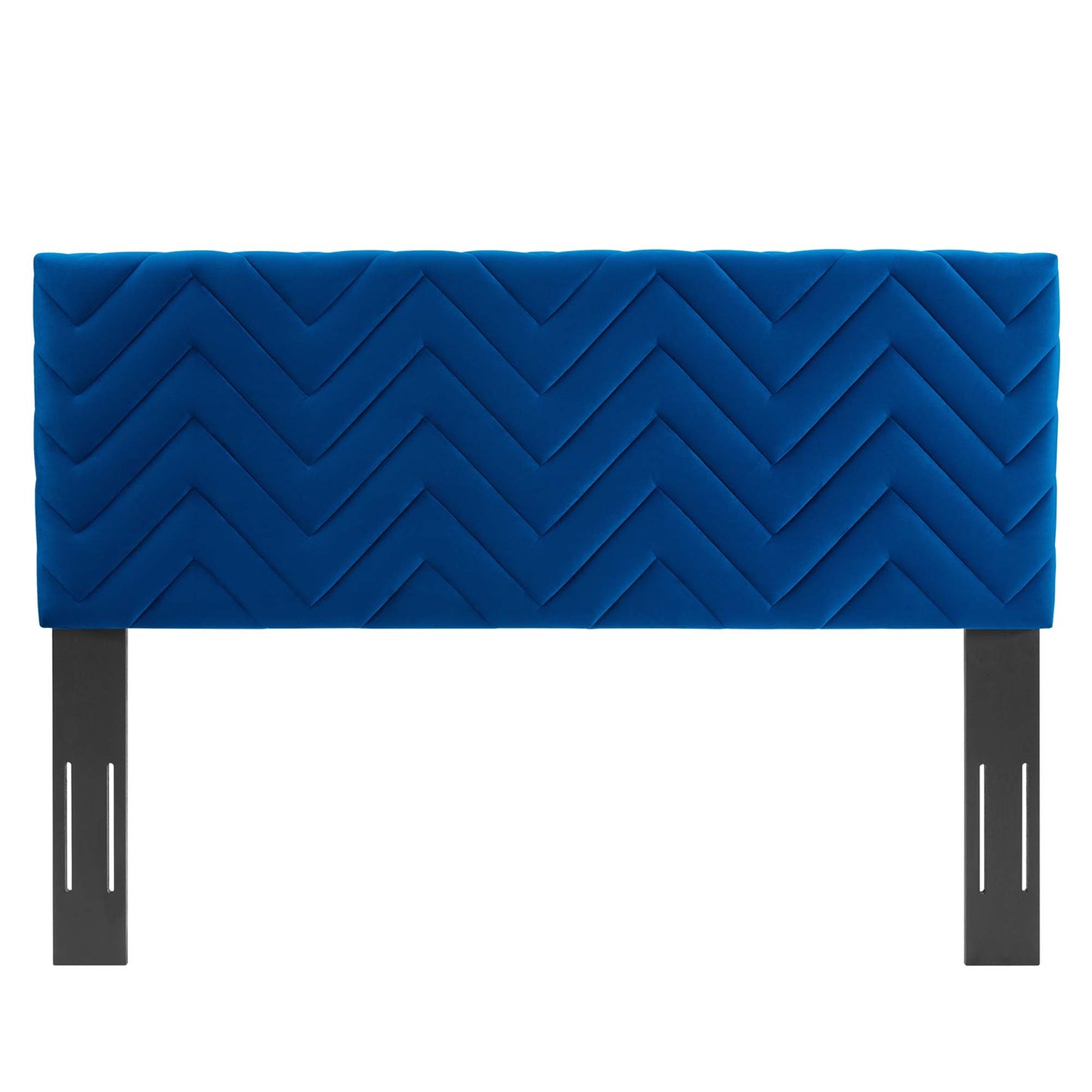 Modway Outlet Mercy Chevron Tufted Performance Velvet Full/Queen Headboard by Modway  Bedroom Furniture Navy - MOD-6659-NAV
