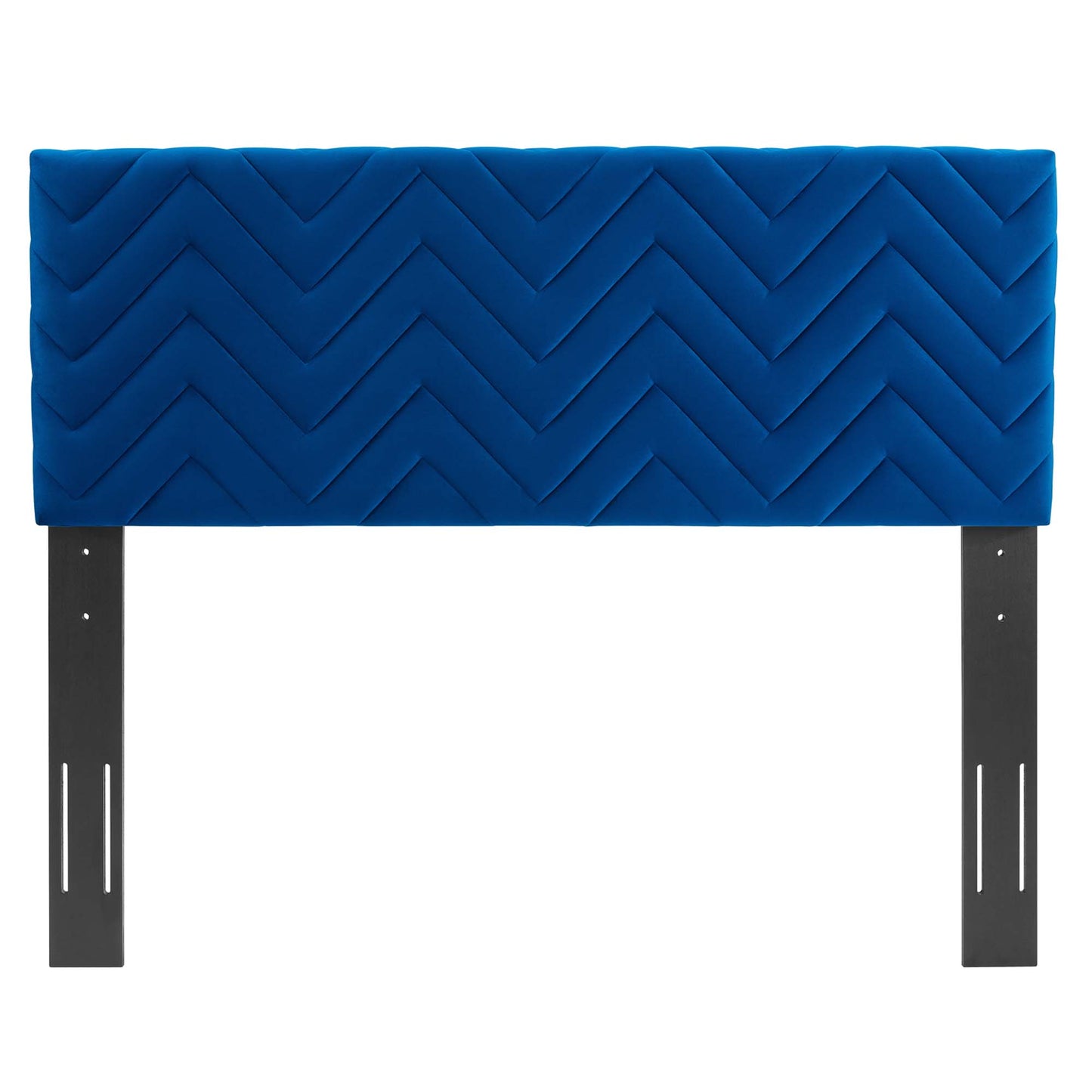 Modway Outlet Mercy Chevron Tufted Performance Velvet Full/Queen Headboard by Modway  Bedroom Furniture Navy - MOD-6659-NAV