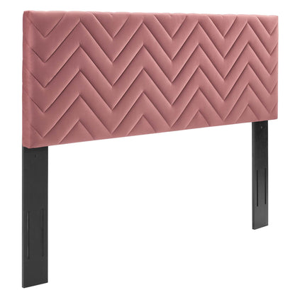 Modway Outlet Mercy Chevron Tufted Performance Velvet King/California King Headboard by Modway  Bedroom Furniture Dusty Rose - MOD-6660-DUS