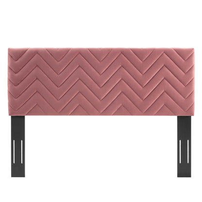 Modway Outlet Mercy Chevron Tufted Performance Velvet King/California King Headboard by Modway  Bedroom Furniture Dusty Rose - MOD-6660-DUS