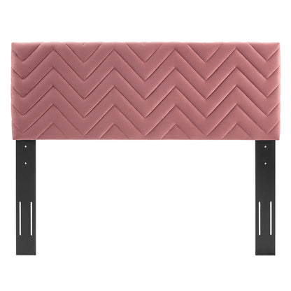 Modway Outlet Mercy Chevron Tufted Performance Velvet King/California King Headboard by Modway  Bedroom Furniture Dusty Rose - MOD-6660-DUS