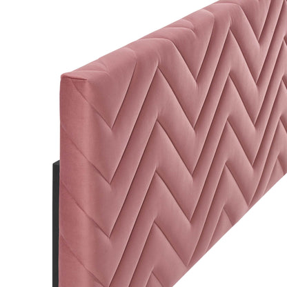 Modway Outlet Mercy Chevron Tufted Performance Velvet King/California King Headboard by Modway  Bedroom Furniture Dusty Rose - MOD-6660-DUS