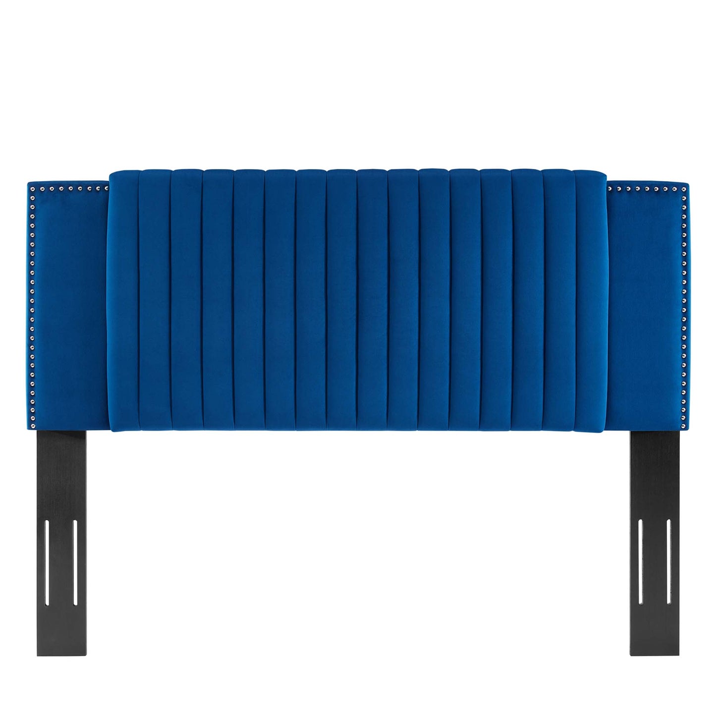 Modway Outlet Felicity Channel Tufted Performance Velvet King/California King Headboard by Modway  Bedroom Furniture Navy - MOD-6663-NAV