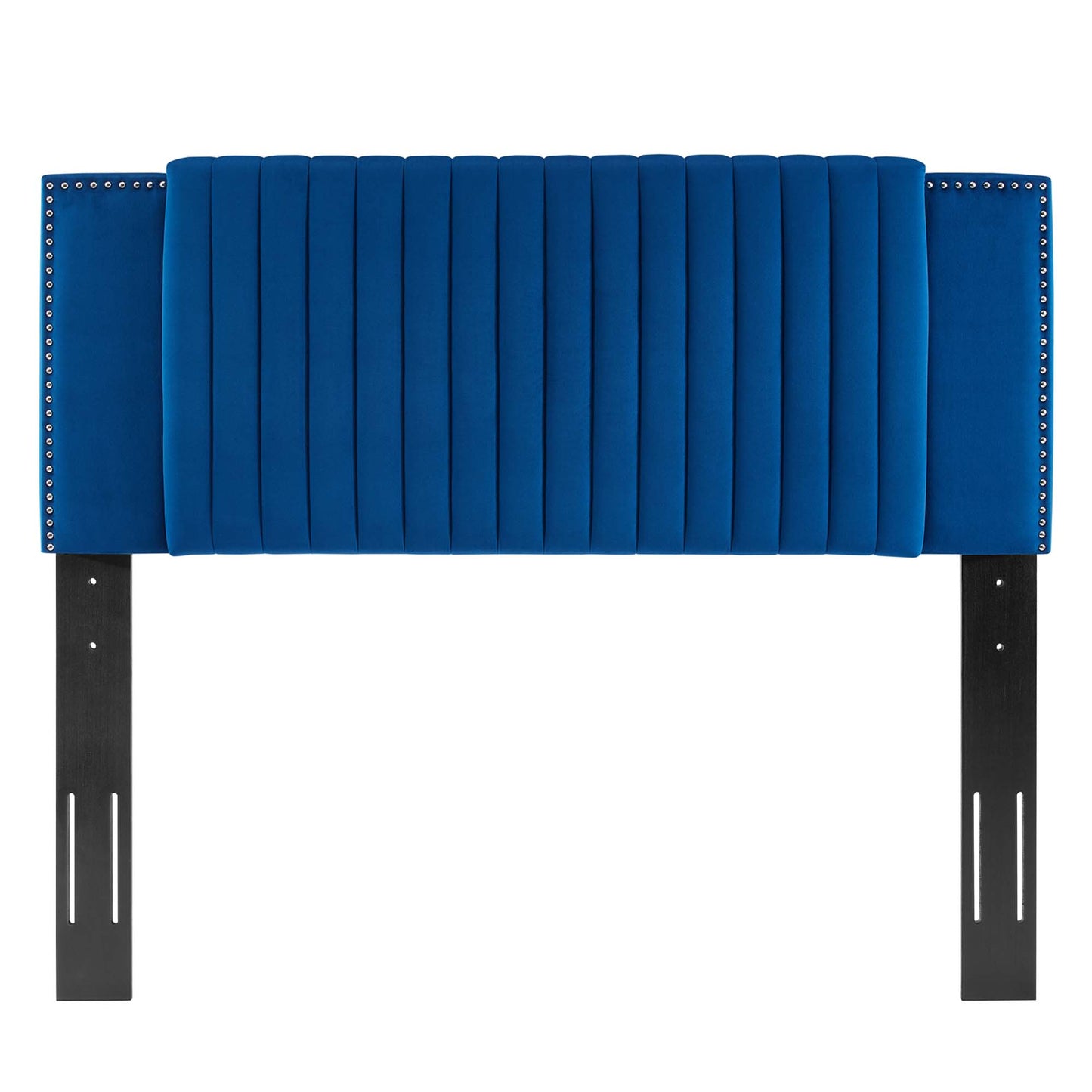 Modway Outlet Felicity Channel Tufted Performance Velvet King/California King Headboard by Modway  Bedroom Furniture Navy - MOD-6663-NAV