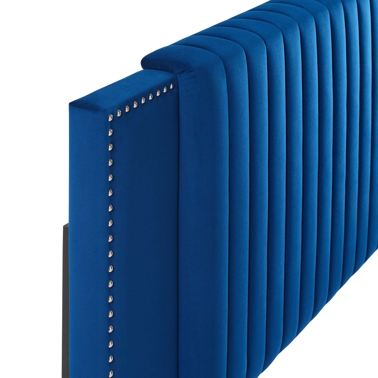 Modway Outlet Felicity Channel Tufted Performance Velvet King/California King Headboard by Modway  Bedroom Furniture Navy - MOD-6663-NAV