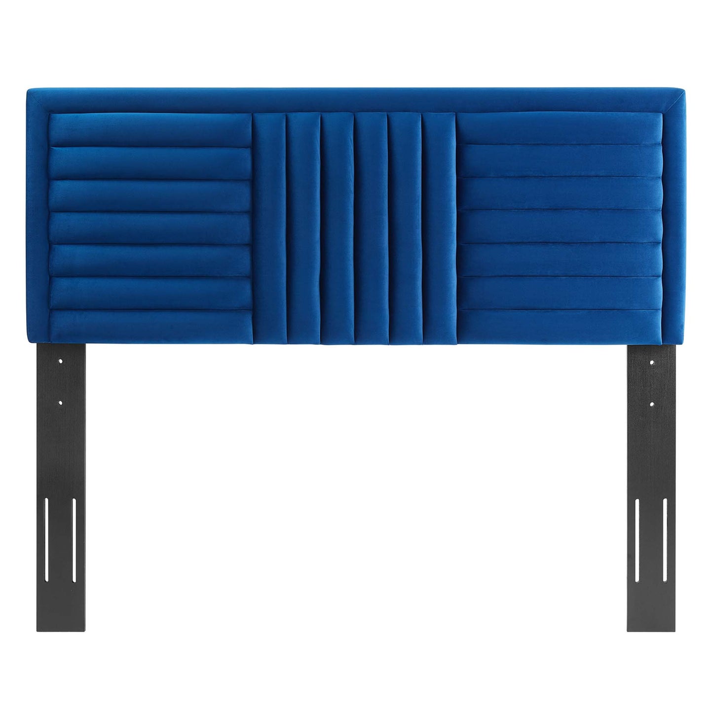 Modway - Believe Channel Tufted Performance Velvet Full/Queen Headboard by Modway  Bedroom Headboards Blue - MOD-6665-NAV