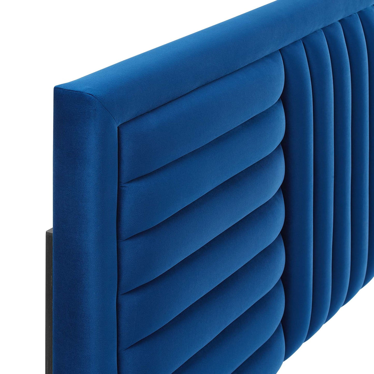 Modway - Believe Channel Tufted Performance Velvet Full/Queen Headboard by Modway  Bedroom Headboards Blue - MOD-6665-NAV