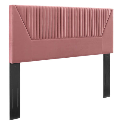 Modway Outlet Patience Channel Tufted Performance Velvet King/California King Headboard by Modway  Bedroom Furniture Dusty Rose - MOD-6669-DUS