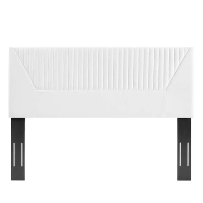 Modway Outlet Patience Channel Tufted Performance Velvet King/California King Headboard by Modway  Bedroom Furniture White - MOD-6669-WHI