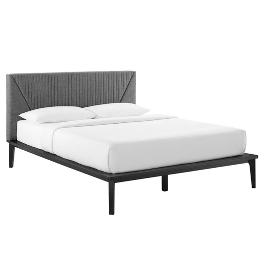 Modway Outlet Dakota Upholstered Queen Platform Bed by Modway  Bedroom Furniture Black Gray - MOD-6670-BLK-GRY