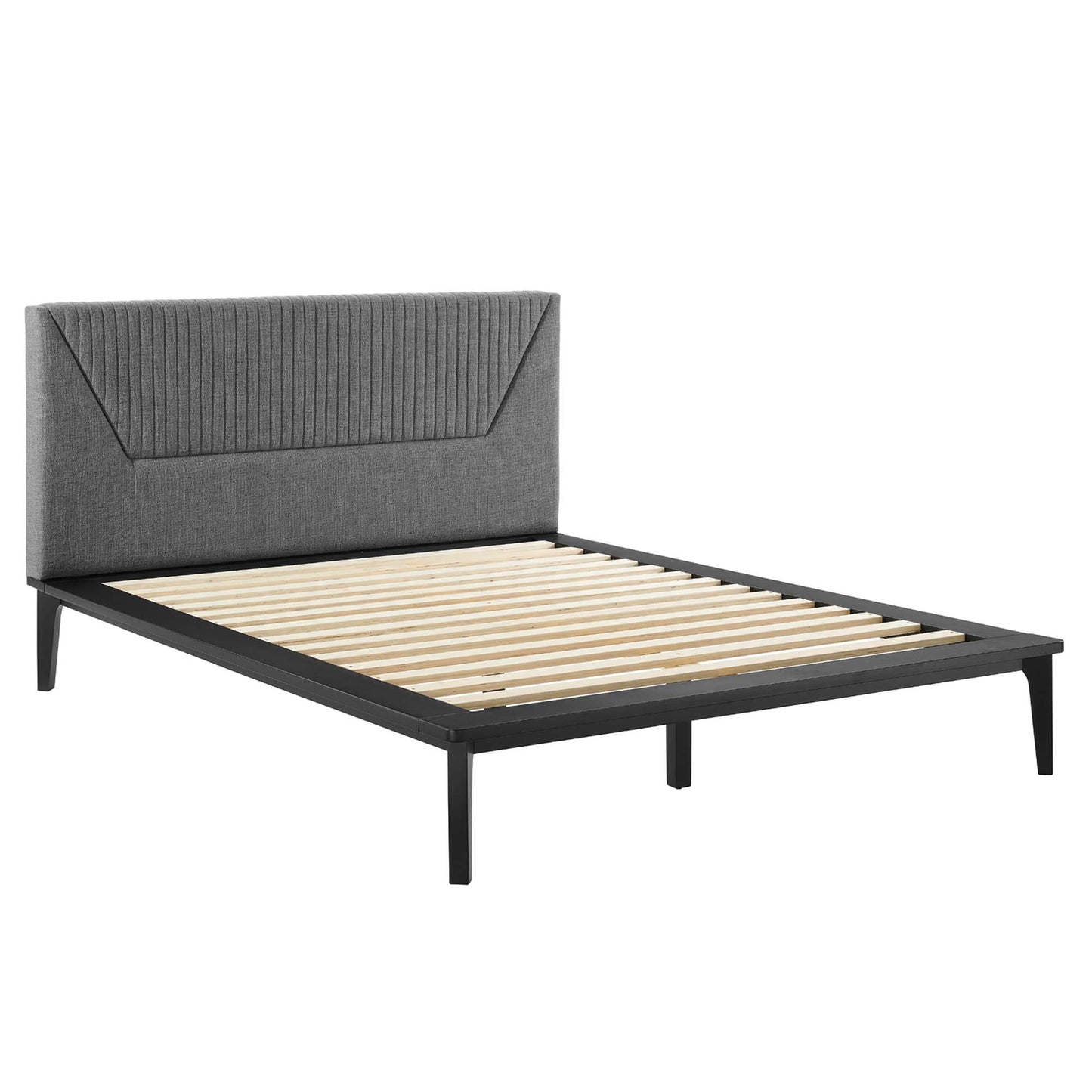 Modway Outlet Dakota Upholstered Queen Platform Bed by Modway  Bedroom Furniture Black Gray - MOD-6670-BLK-GRY