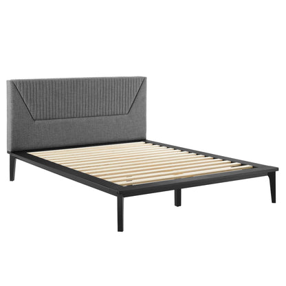 Modway Outlet Dakota Upholstered Queen Platform Bed by Modway  Bedroom Furniture Black Gray - MOD-6670-BLK-GRY