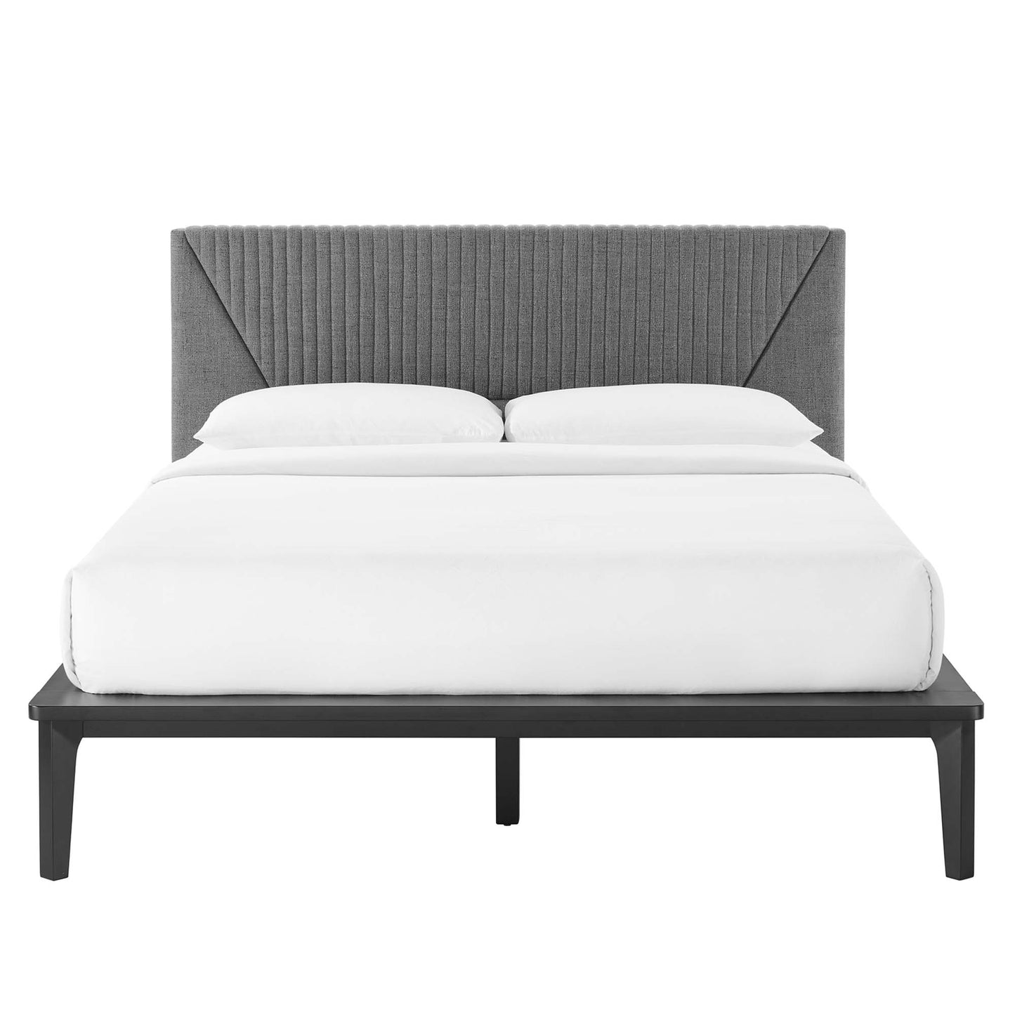 Modway Outlet Dakota Upholstered Queen Platform Bed by Modway  Bedroom Furniture Black Gray - MOD-6670-BLK-GRY