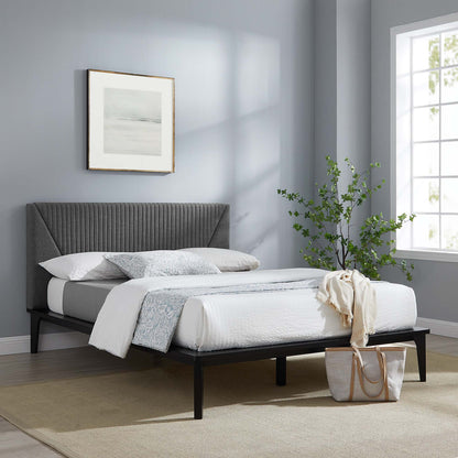 Modway Outlet Dakota Upholstered Queen Platform Bed by Modway  Bedroom Furniture Black Gray - MOD-6670-BLK-GRY