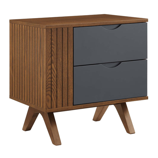 Modway Outlet Dylan Nightstand by Modway  Bedroom Furniture Walnut Gray - MOD-6676-WAL-GRY