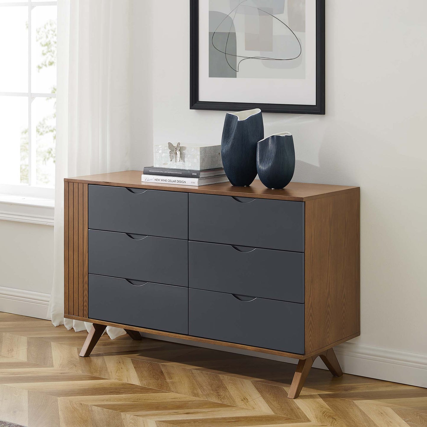Modway Outlet Dylan Dresser by Modway  Bedroom Furniture Walnut Gray - MOD-6677-WAL-GRY
