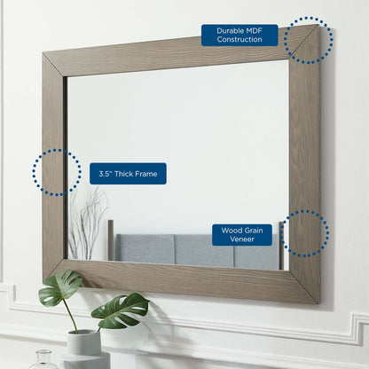 Modway Outlet Merritt Mirror by Modway  Bedroom Furniture Oak - MOD-6684-OAK