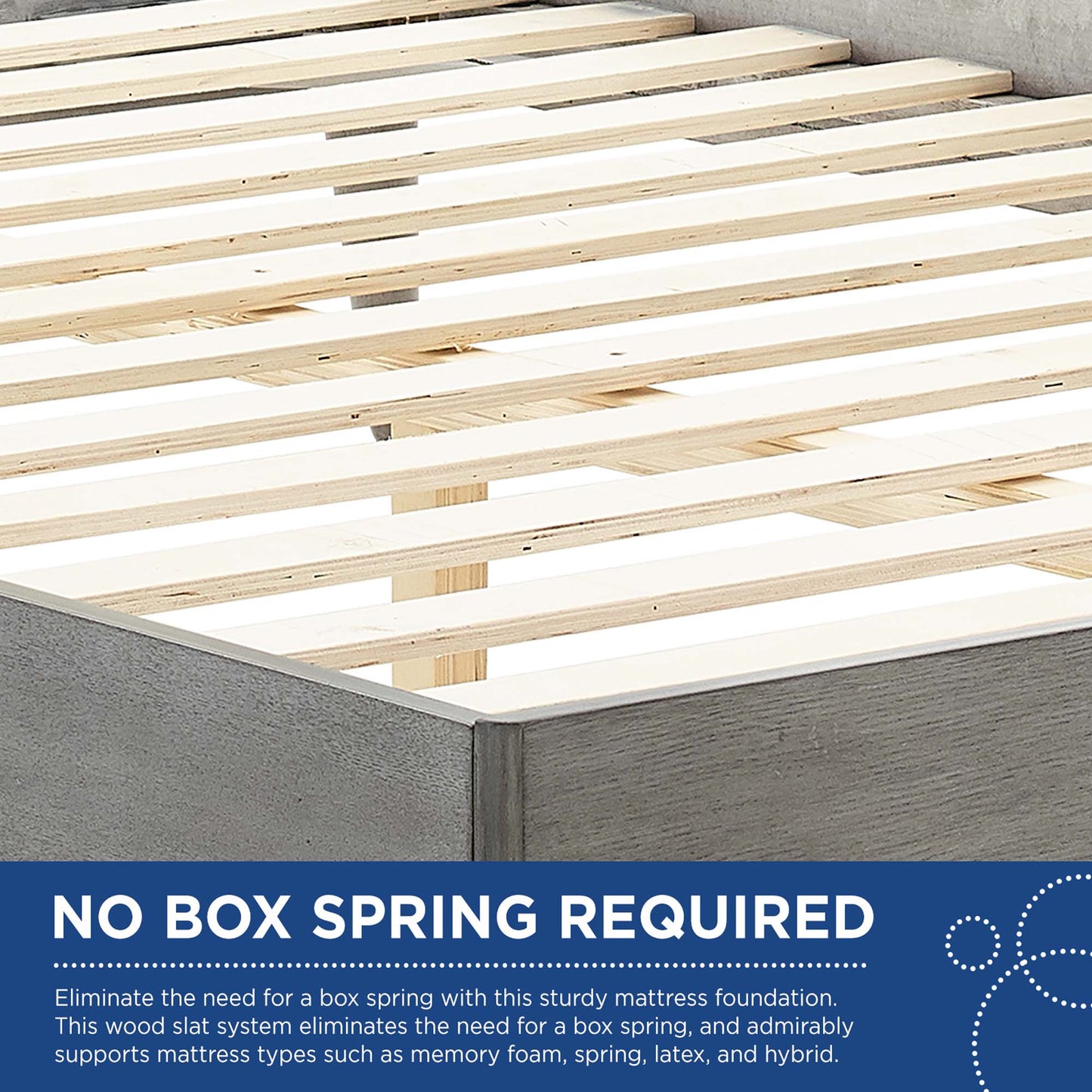 Modway Outlet Sierra Cane and Wood Full Platform Bed With Splayed Legs by Modway  Bedroom Furniture Gray - MOD-6700-GRY