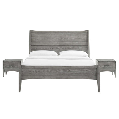 Modway Outlet Georgia 3 Piece King Bedroom Set by Modway  Bedroom Furniture Gray - MOD-6724-GRY-SET