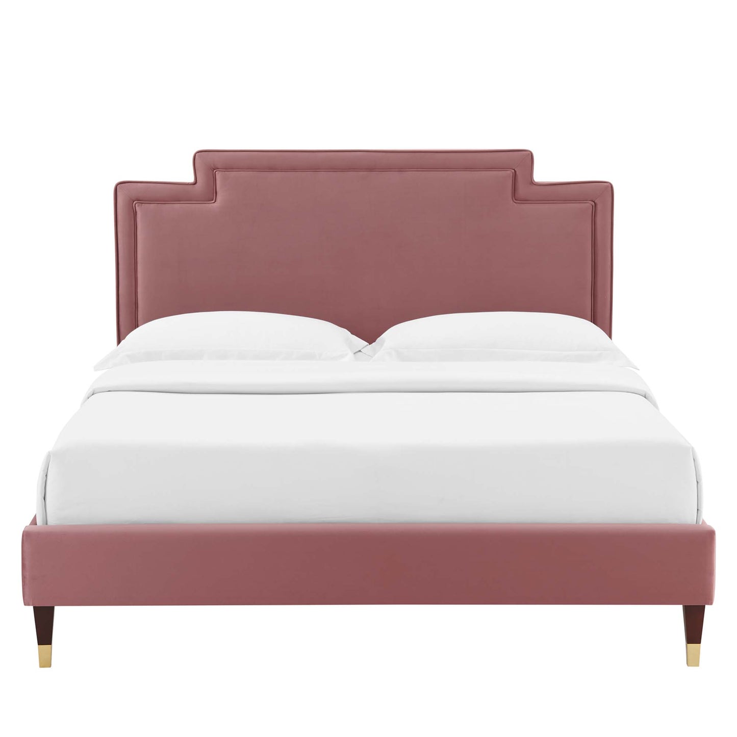 Modway Outlet Liva Performance Velvet Twin Bed by Modway  Bedroom Furniture Dusty Rose - MOD-6796-DUS