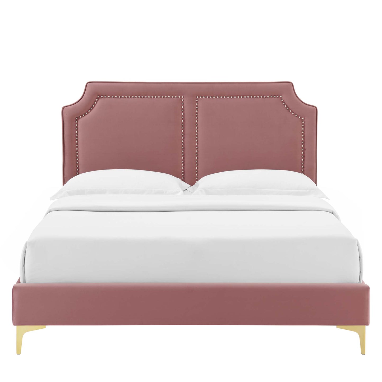 Modway Outlet Novi Performance Velvet King Bed by Modway  Bedroom Furniture Dusty Rose - MOD-6833-DUS