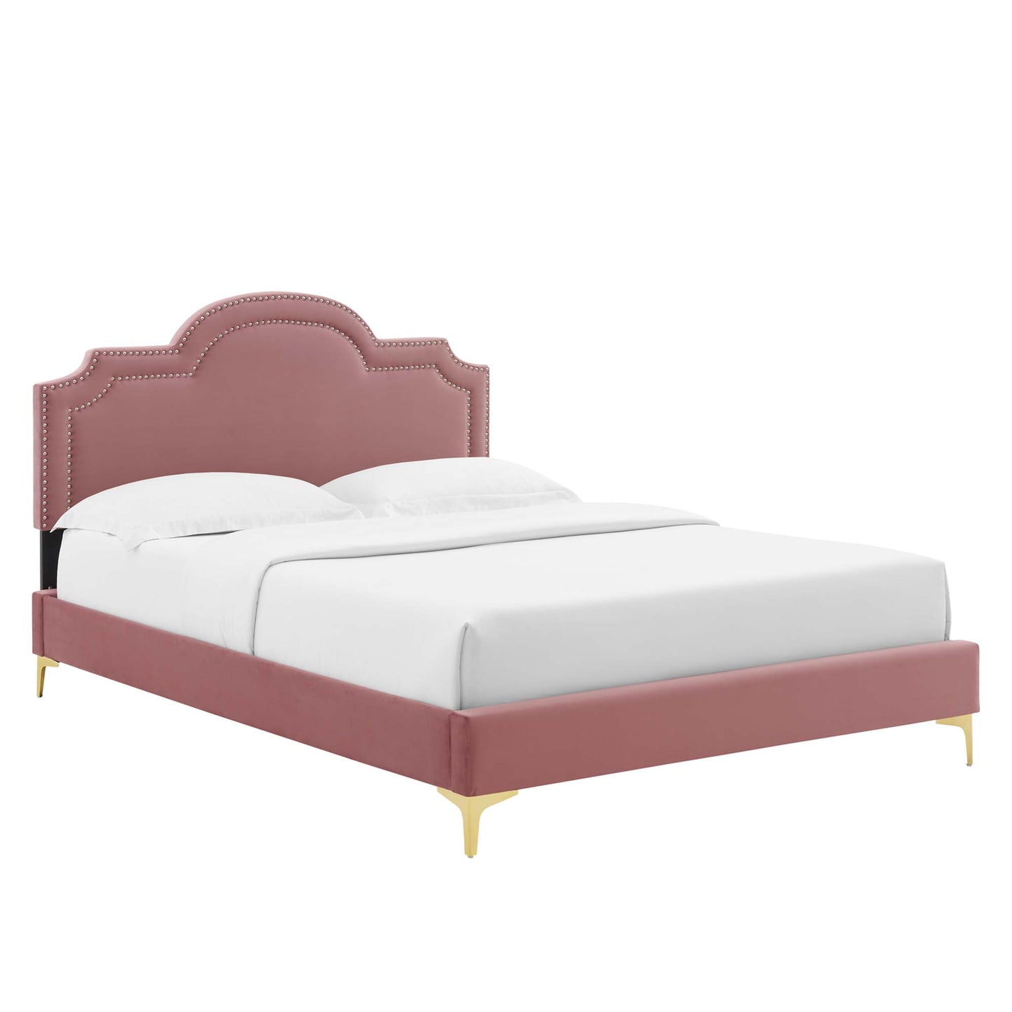 Modway Outlet Aviana Performance Velvet King Bed by Modway  Bedroom Furniture Dusty Rose - MOD-6834-DUS