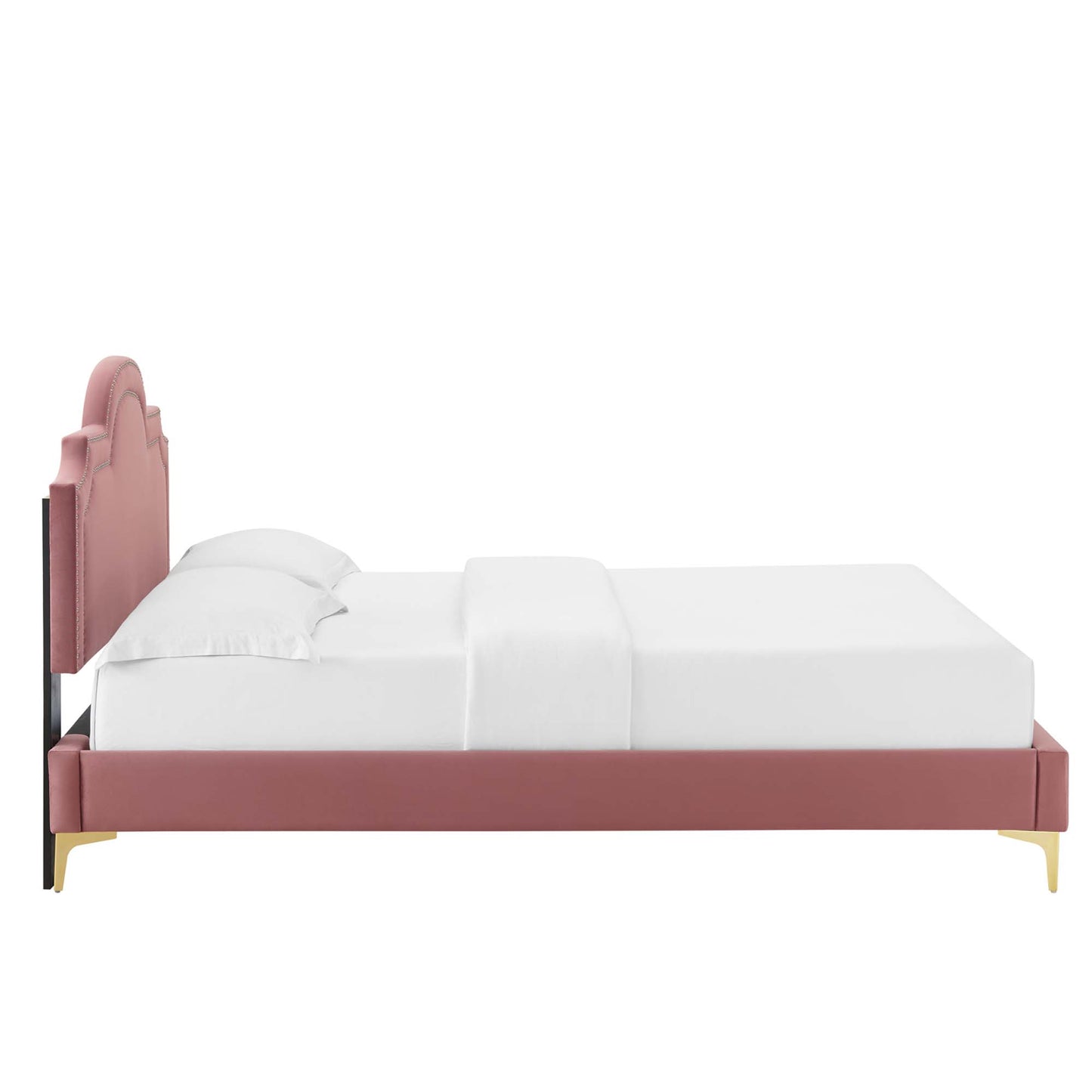 Modway Outlet Aviana Performance Velvet King Bed by Modway  Bedroom Furniture Dusty Rose - MOD-6834-DUS