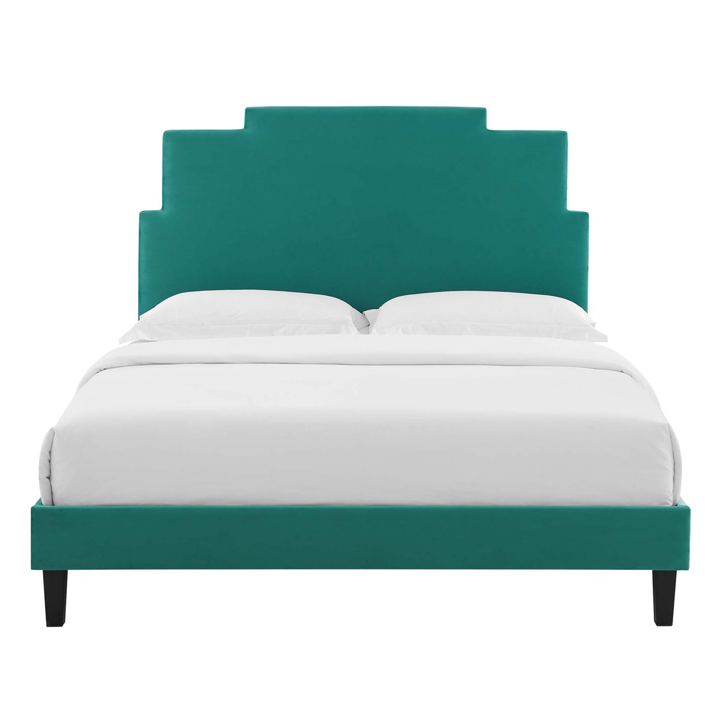 Modway Outlet Lindsey Performance Velvet Full Platform Bed by Modway  Bedroom Furniture Teal - MOD-6921-TEA