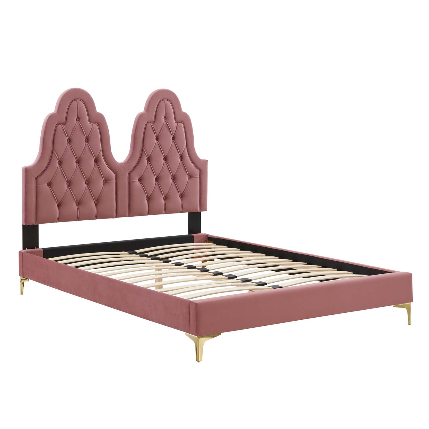 Modway Outlet Alexandria Tufted Performance Velvet Twin Platform Bed by Modway  Bedroom Furniture Dusty Rose - MOD-6931-DUS
