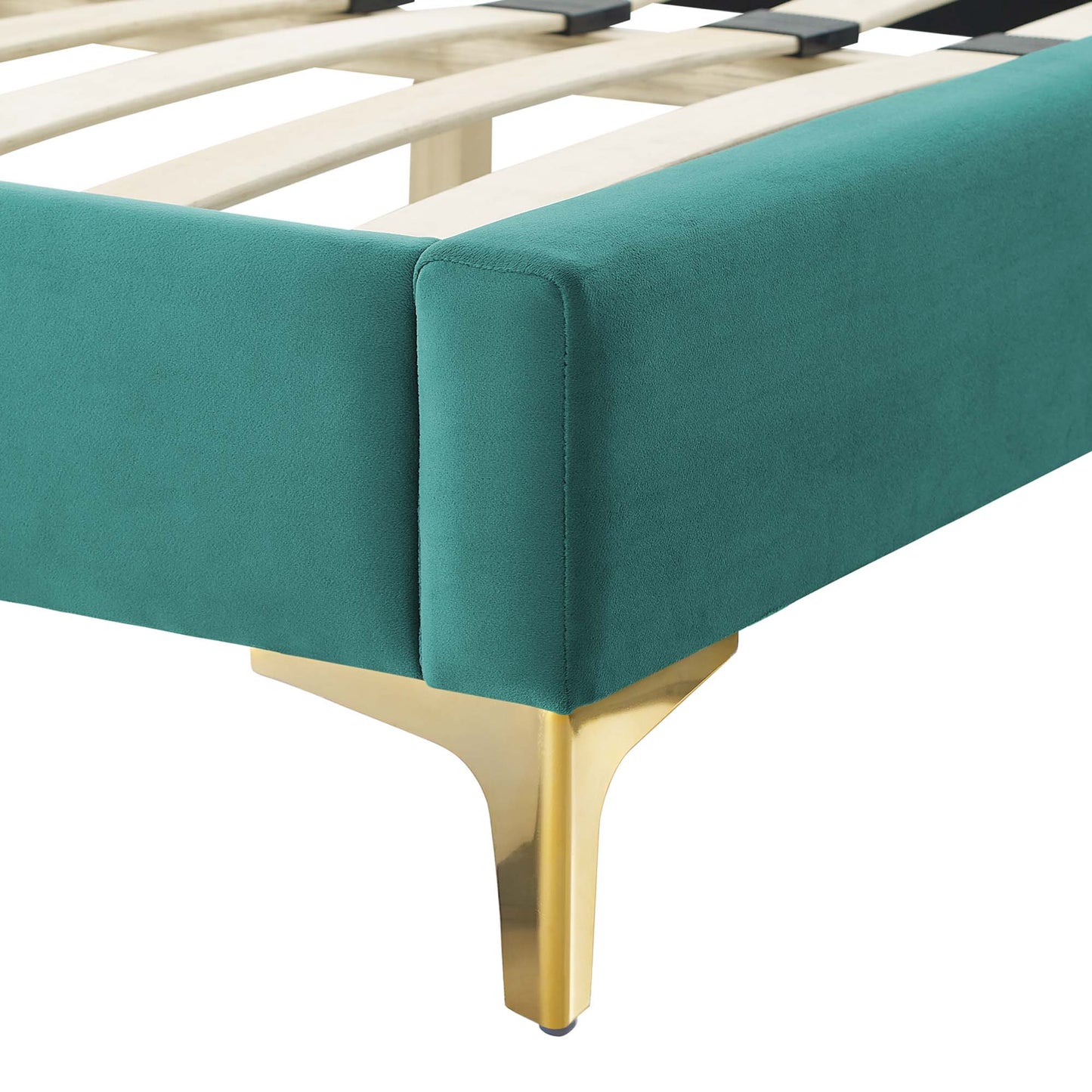 Modway Outlet Alexandria Tufted Performance Velvet King Platform Bed by Modway  Bedroom Furniture Teal - MOD-6937-TEA