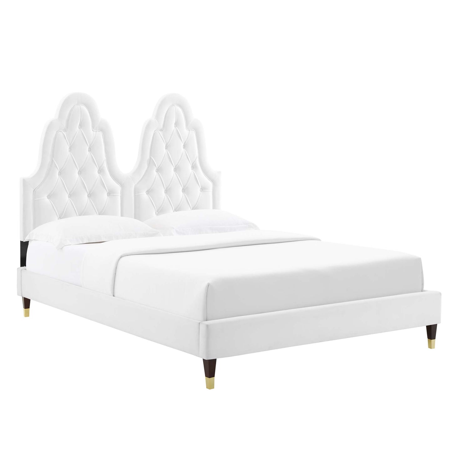 Modway Outlet Alexandria Tufted Performance Velvet King Platform Bed by Modway  Bedroom Furniture White - MOD-6938-WHI