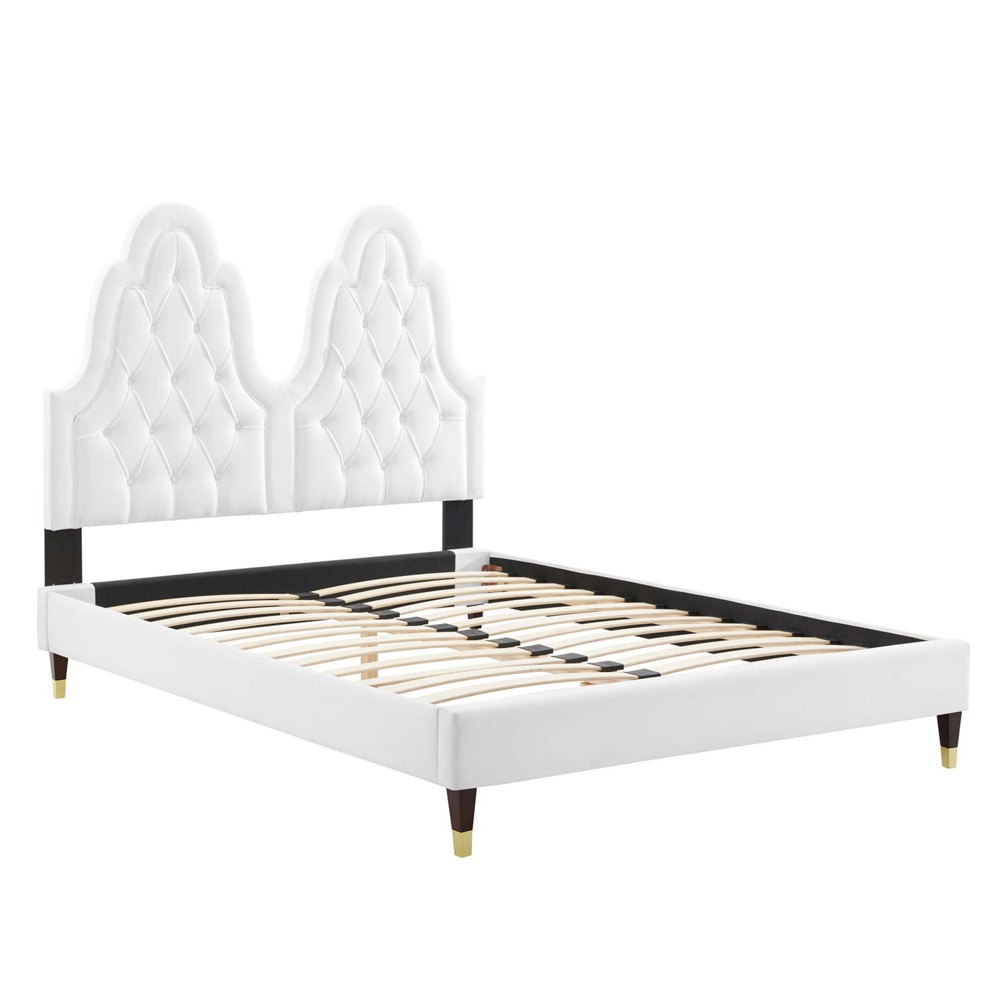 Modway Outlet Alexandria Tufted Performance Velvet King Platform Bed by Modway  Bedroom Furniture White - MOD-6938-WHI