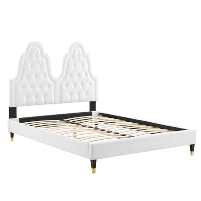 Modway Outlet Alexandria Tufted Performance Velvet King Platform Bed by Modway  Bedroom Furniture White - MOD-6938-WHI