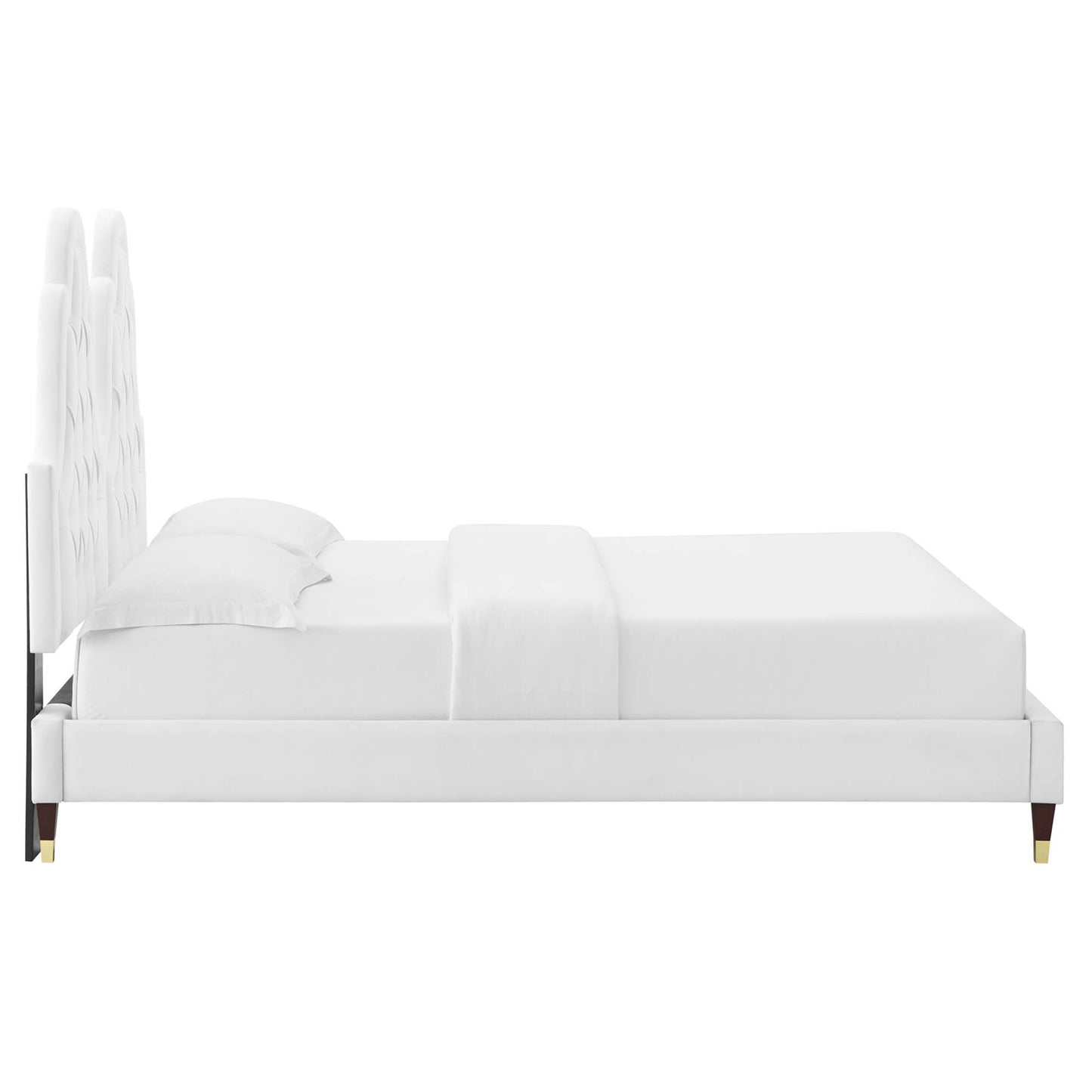 Modway Outlet Alexandria Tufted Performance Velvet King Platform Bed by Modway  Bedroom Furniture White - MOD-6938-WHI