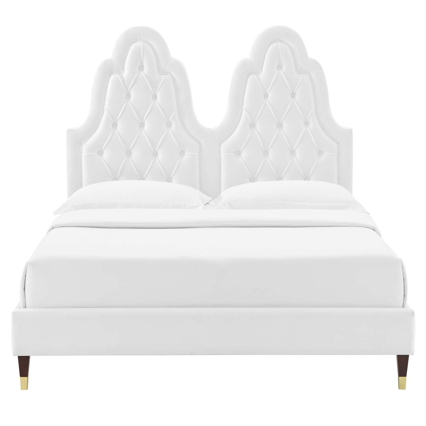 Modway Outlet Alexandria Tufted Performance Velvet King Platform Bed by Modway  Bedroom Furniture White - MOD-6938-WHI