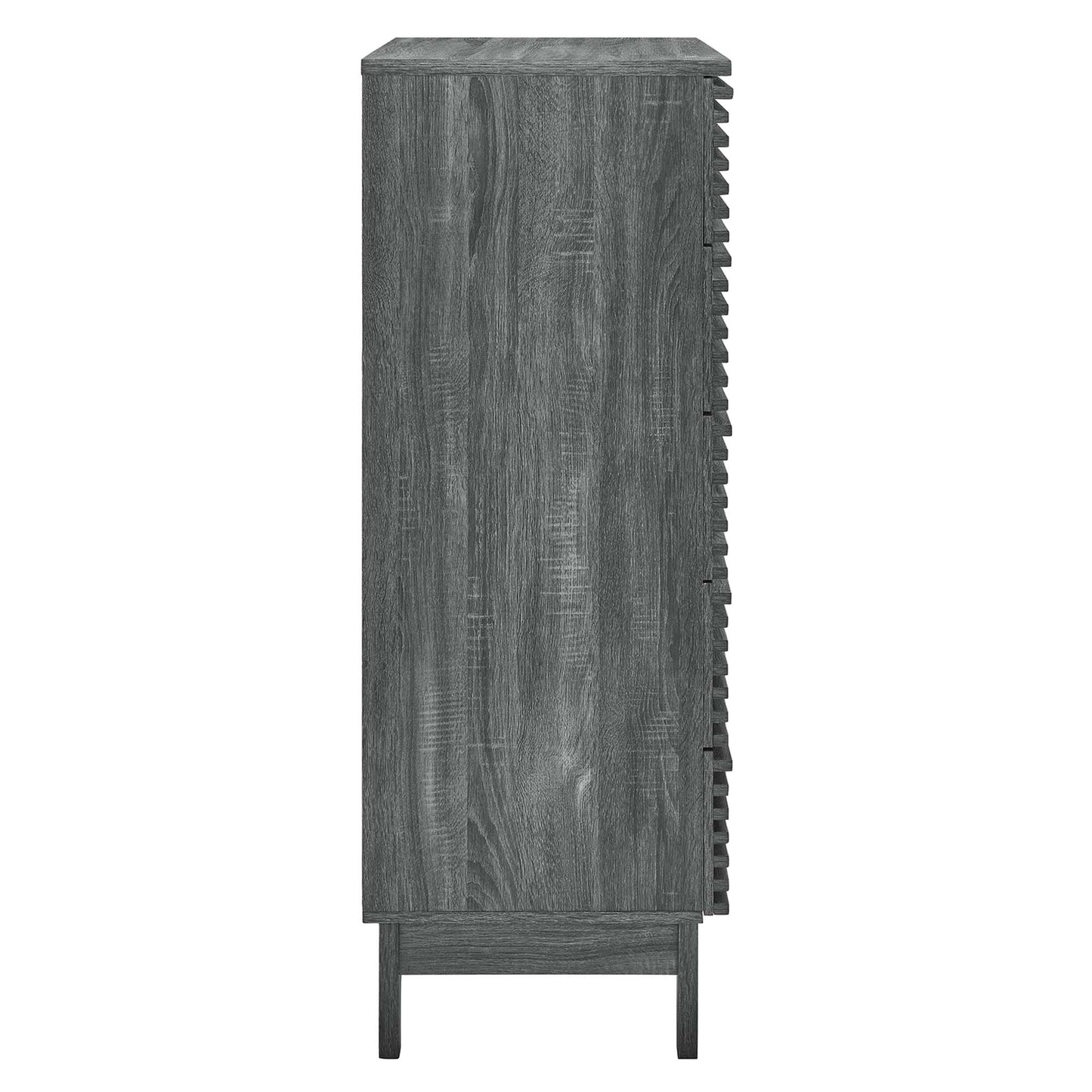 Modway Outlet Render 5-Drawer Dresser Chest by Modway  Bedroom Furniture Charcoal - MOD-6967-CHA