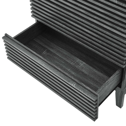 Modway Outlet Render 5-Drawer Dresser Chest by Modway  Bedroom Furniture Charcoal - MOD-6967-CHA