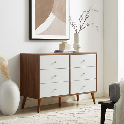 Modway Outlet Transmit 47" Dresser by Modway  Bedroom Furniture Walnut White - MOD-7021-WAL-WHI