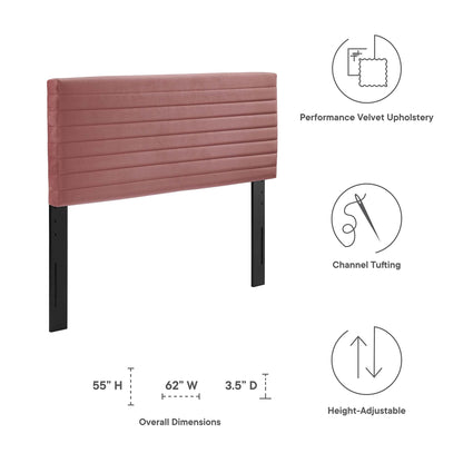 Modway Outlet Tranquil Channel Tufted King/California King Headboard  by Modway  Bedroom Furniture Dusty Rose - MOD-7025-DUS