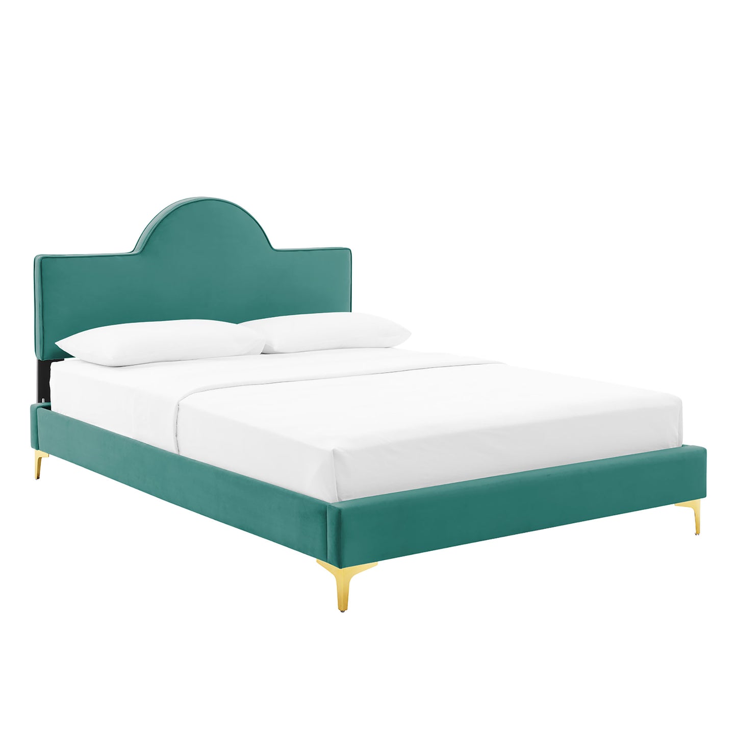 Modway Outlet Sunny Performance Velvet King Bed by Modway  Bedroom Furniture Teal - MOD-7029-TEA