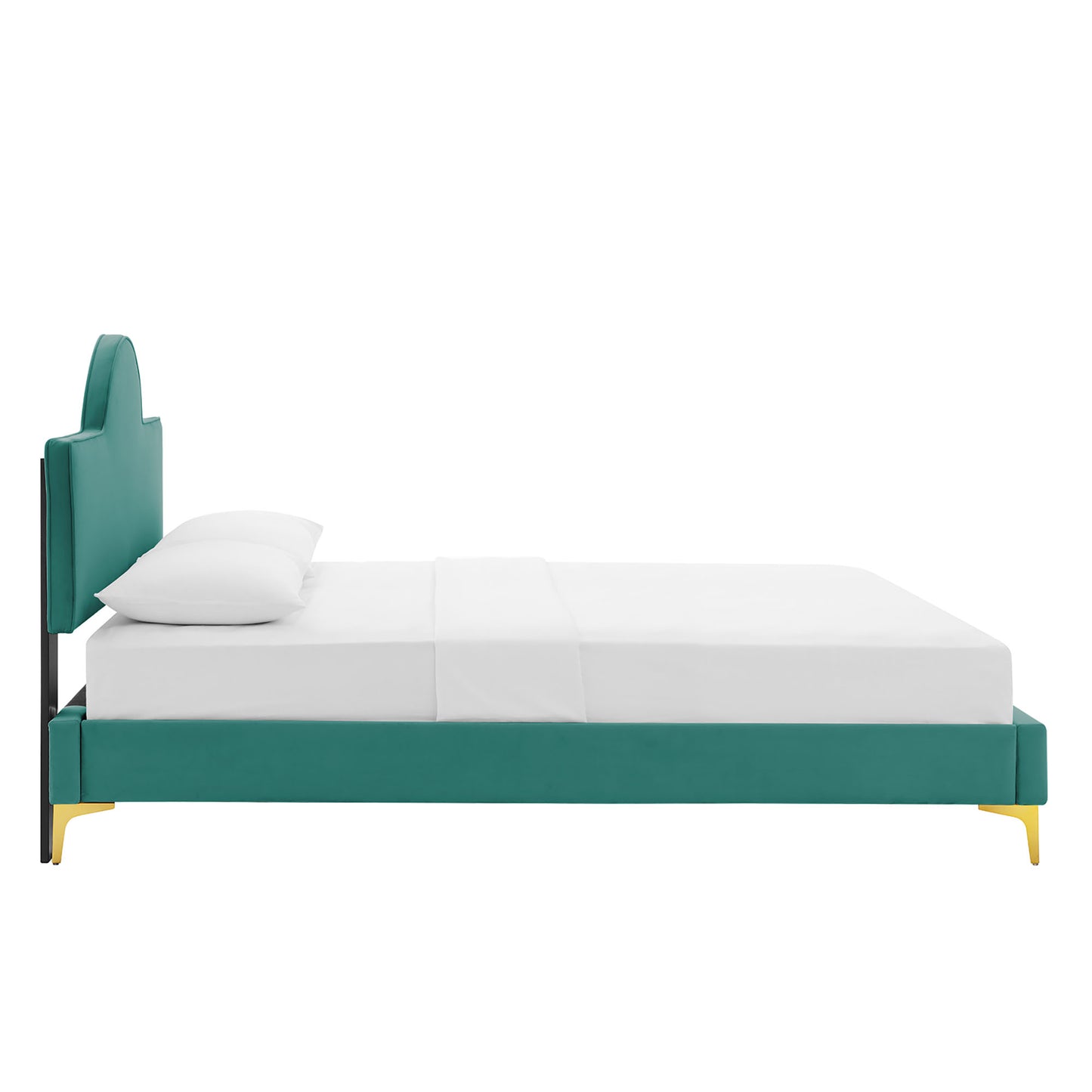 Modway Outlet Sunny Performance Velvet King Bed by Modway  Bedroom Furniture Teal - MOD-7029-TEA